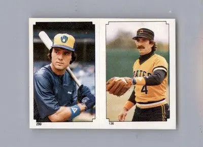 Dale Berra / Rick Manning - 1984 Topps Stickers - #136 / 299 - Baseball - Baseball Card Single