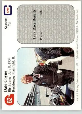 Dale Coyne - 1991 All World - #62 - Racing - Racing Card Single