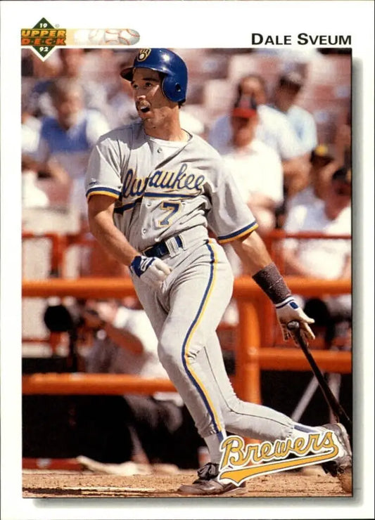 Dale Sveum 1992 Upper Deck MLB #498 Baseball Card Milwaukee Brewers - Baseball Card Single