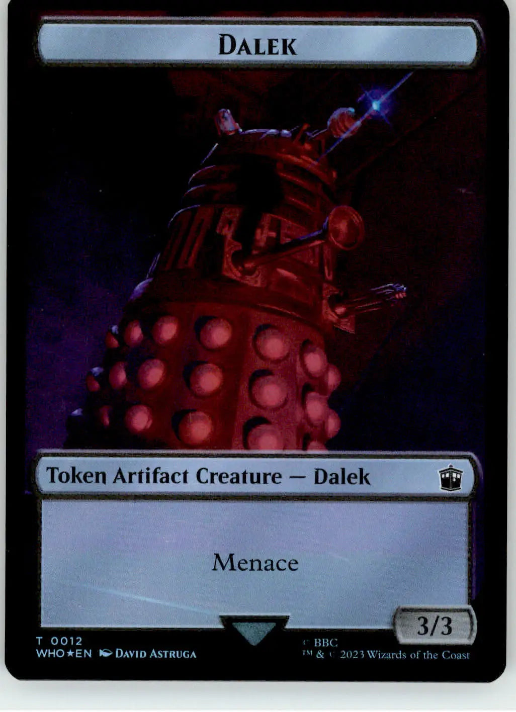 Dalek // Food (0025) Token - Universes Beyond: Doctor Who - 12 // 25 - NM Magic - Other