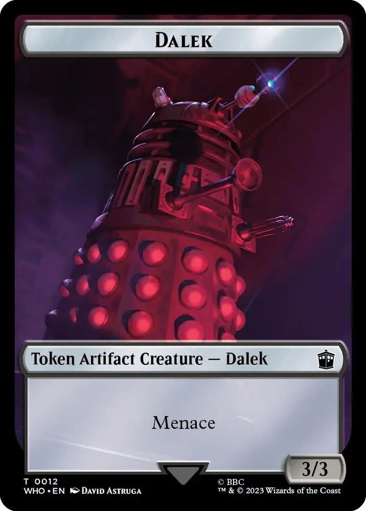 Dalek // Food (0025) Token - Universes Beyond: Doctor Who - 12 // 25 - NM Magic - Other