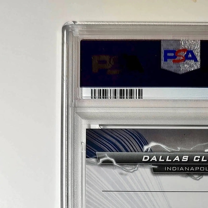 Dallas Clark 2023 Topps Resurgence #RA-DCL White Surge 38/125 PSA 9 Auto 10 - Football Card Single