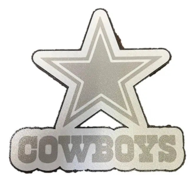 Dallas Cowboys Grey Logo Sign | 3D Printed NFL Football Desk & Wall Display