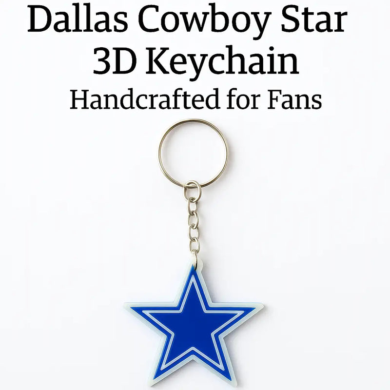 Dallas Cowboys Star Keychain – Fan Gift Stocking Stuffer - Collectibles