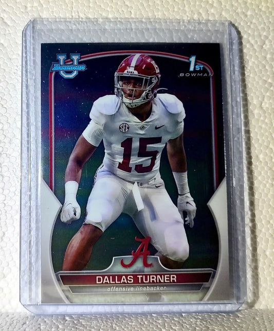 Dallas Turner 2022 Topps 1st Bowman U Football #6 Card Alabama - Football Card Single