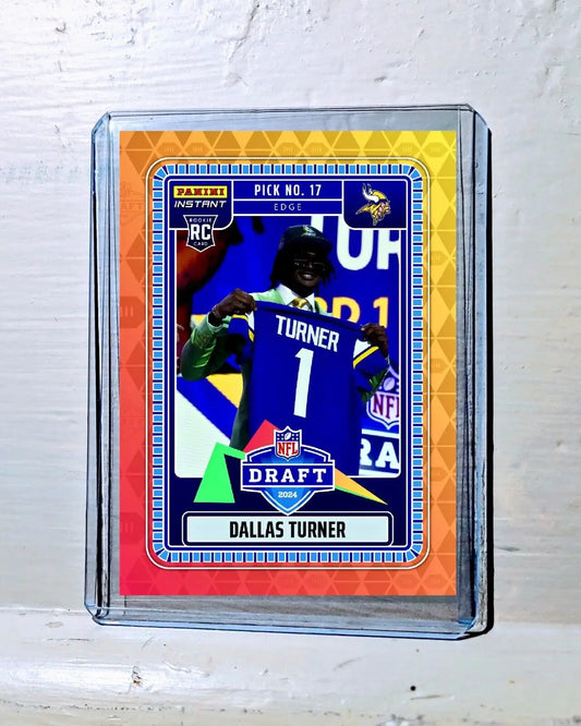 Dallas Turner 2024 Panini NFL #5 Draft Night Rookie Football Card 1 of 869 - Football Card Single