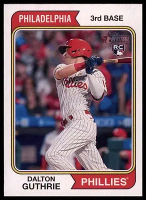Dalton Guthrie Rookie 2023 Topps Heritage #305 Philadelphia Phillies - Baseball Card Single