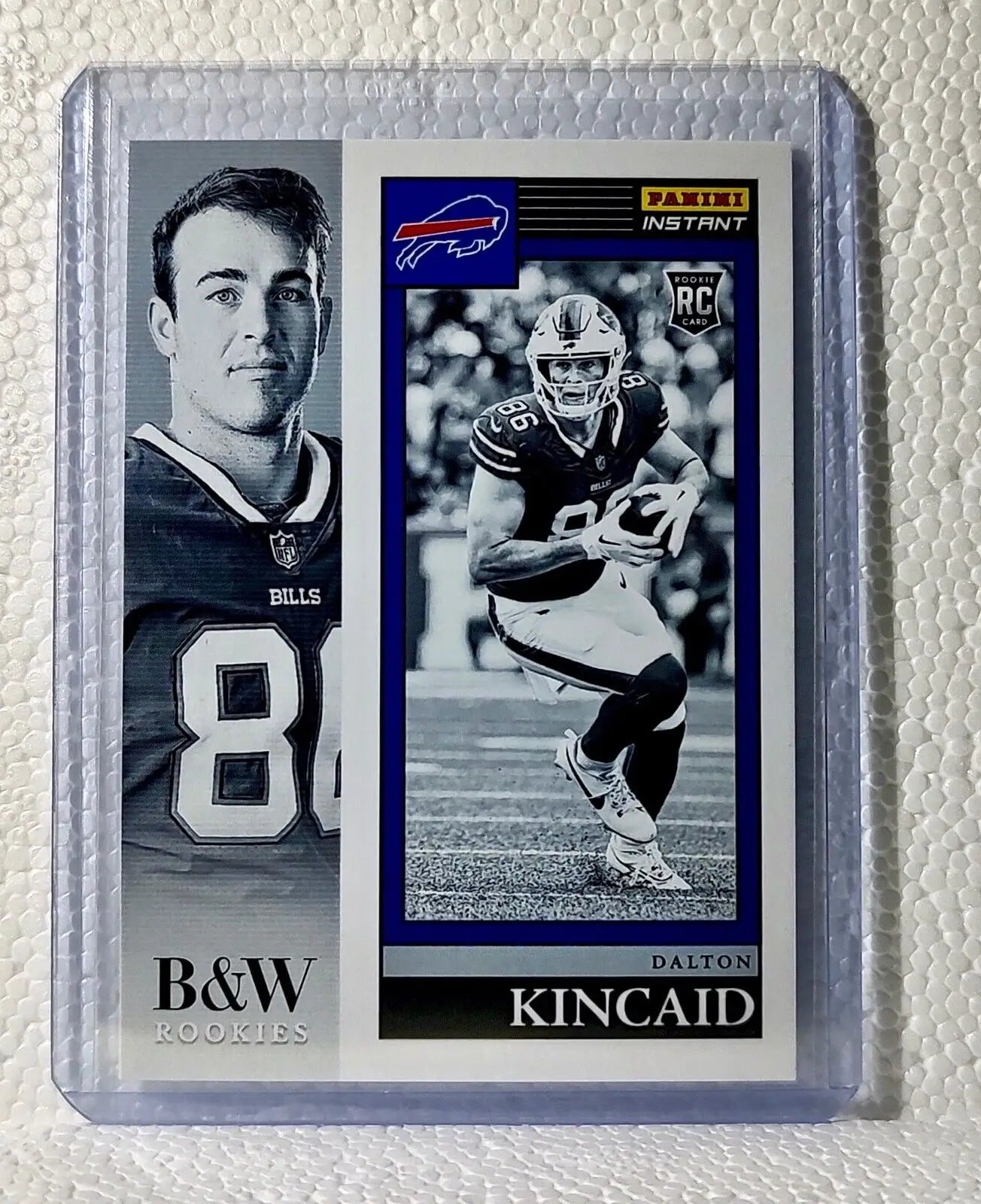 Dalton Kincaid 2023 Panini NFL #26 Black & White Rookies Card Bills 1/216 - Football Card Single