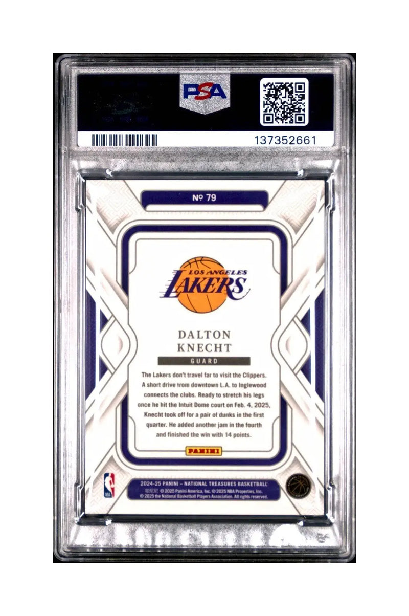Dalton Knecht 2024-25 Panini National Treasures 17/25 #79 Royal PSA 10 Gem Mint - Basketball Card Single