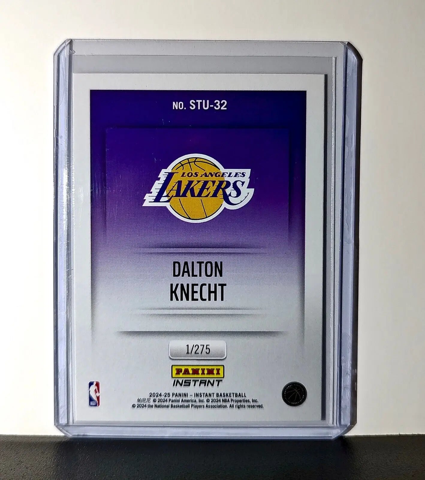Dalton Knecht 2024-25 Panini NBA Studio #32 Rookie Card Los Angeles Lakers 1/275 - Basketball Card Single