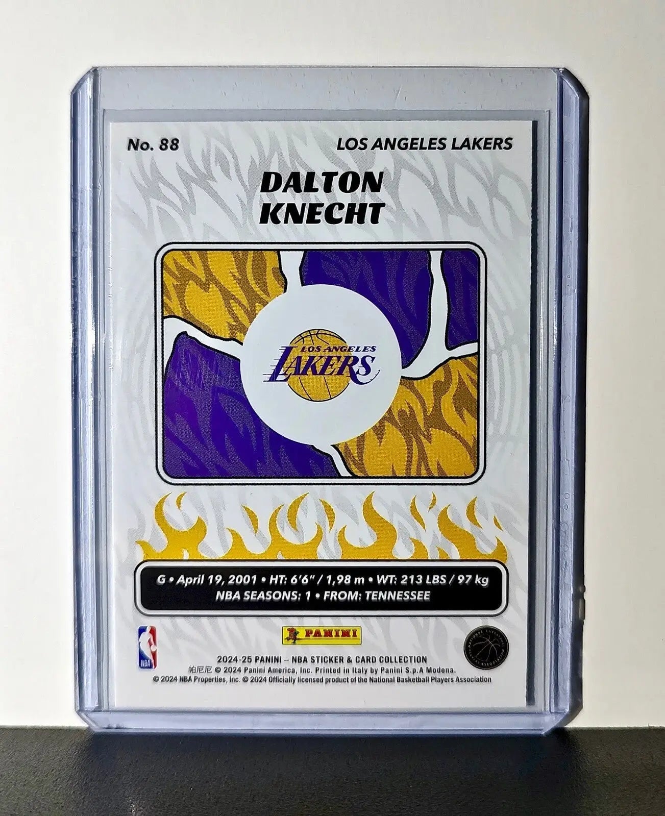 Dalton Knecht Rookie 2024-25 Panini NBA #88 Sticker Card Los Angeles Lakers - Basketball Card Single