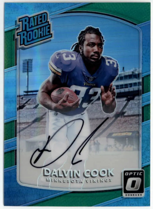 Dalvin Cook 2017 Donruss Optic Rated Rookies Auto Green #193 4/5 - Football Card Single