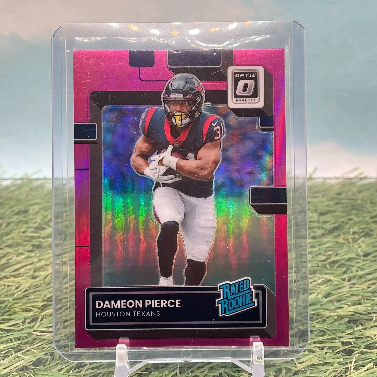Dameon Pierce Rated Rookie Pink Prizm 2022 Panini Donruss Optic #240 Texans!! - Football Card Single