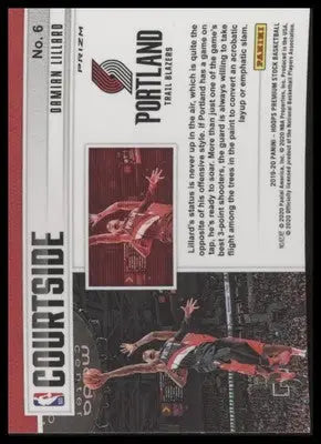 Damian Lillard 2019-20 Hoops Premium Courtside Holo #6 Portland Trail Blazers - Basketball Card Single
