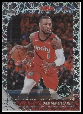 Damian Lillard 2019-20 Hoops Premium Silver Laser #157 Portland Trail Blazers - Basketball Card Single