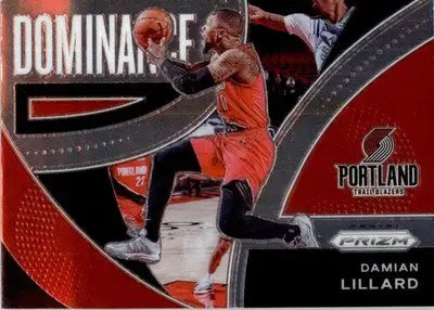 Damian Lillard - 2021-22 Panini Prizm - #18 - Dominance Basketball - Basketball Card Single