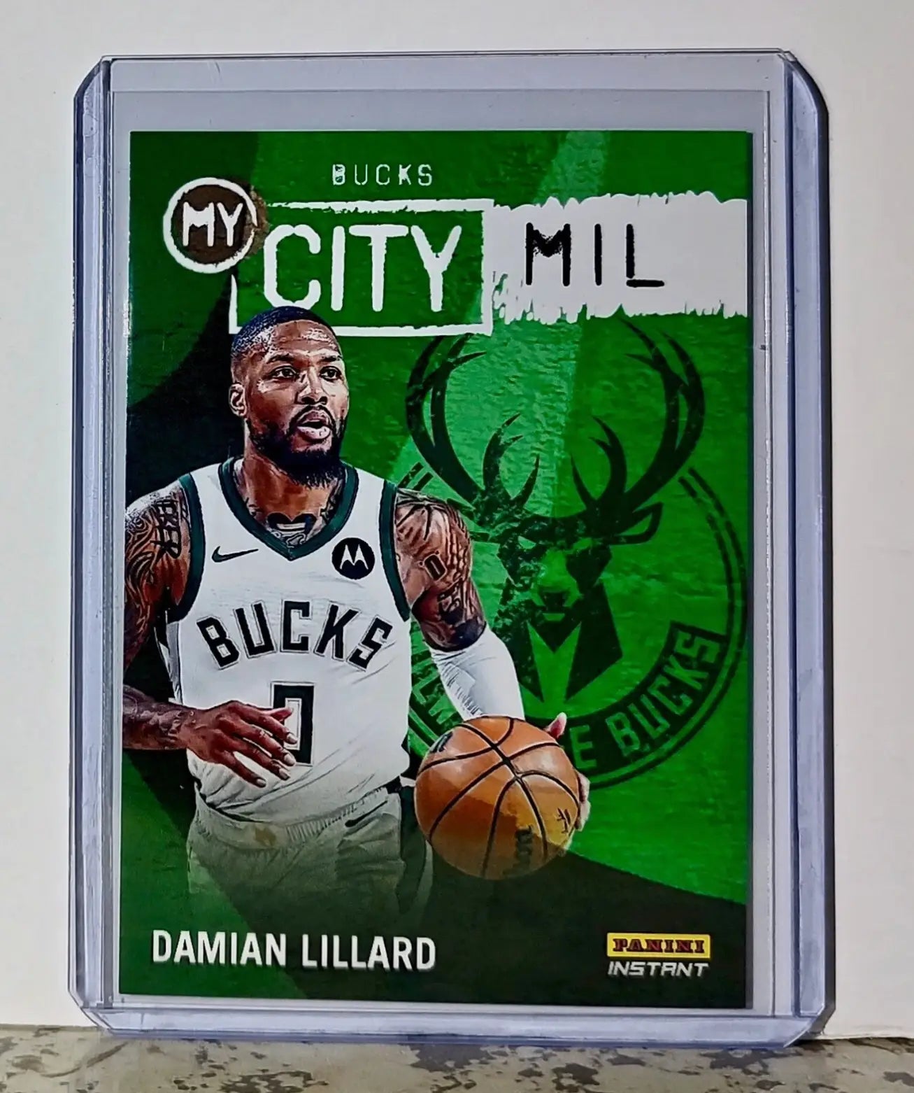 Damian Lillard 2023-24 Panini NBA #10 MyCity Basketball Card Bucks 1/543