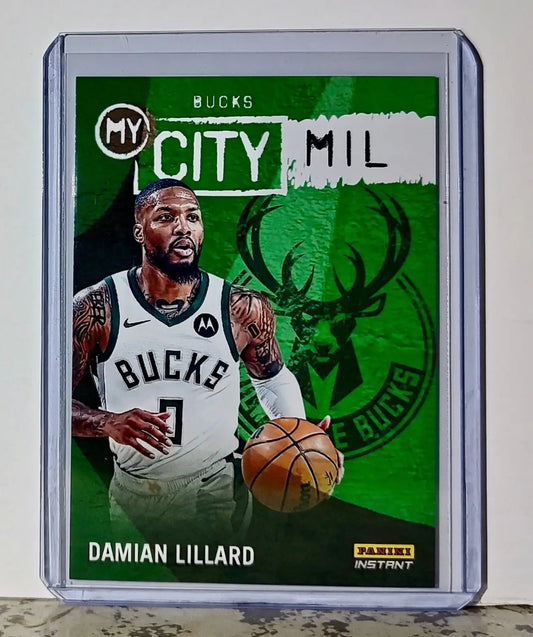 Damian Lillard 2023-24 Panini NBA #10 MyCity Basketball Card Bucks 1/543