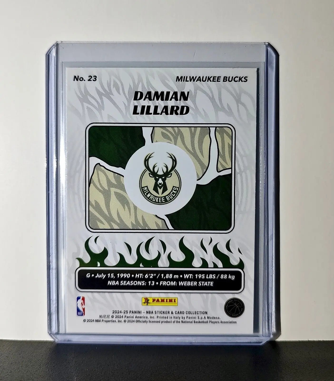 Damian Lillard 2024-25 Panini NBA #23 Sticker Card Milwaukee Bucks - Basketball Card Single