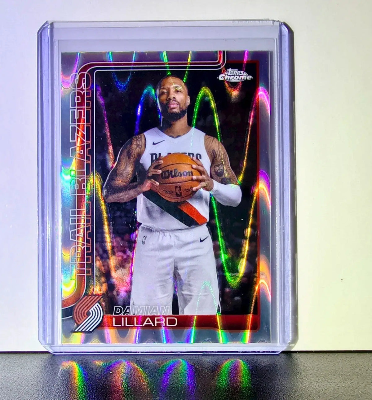 Damian Lillard 2025-26 NBA Topps Chrome Update RayWave Refractor #46 Card - Basketball Card Single