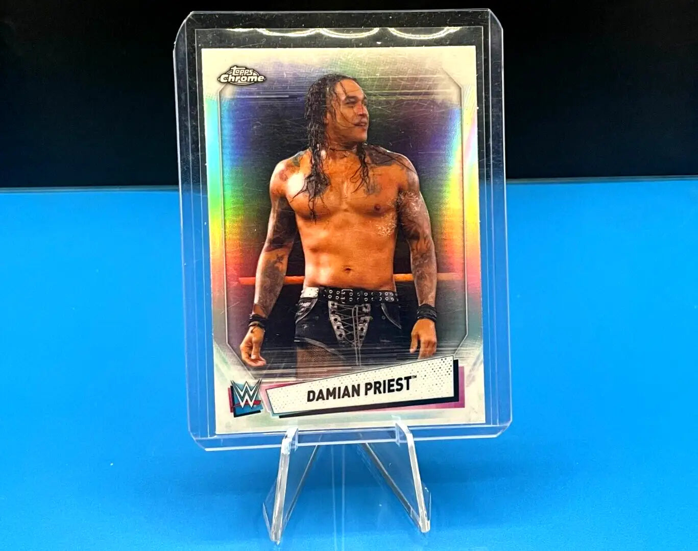 DAMIAN PRIEST #80 - 2021 TOPPS CHROME WWE - REFRACTOR - Non-Sports Card Single