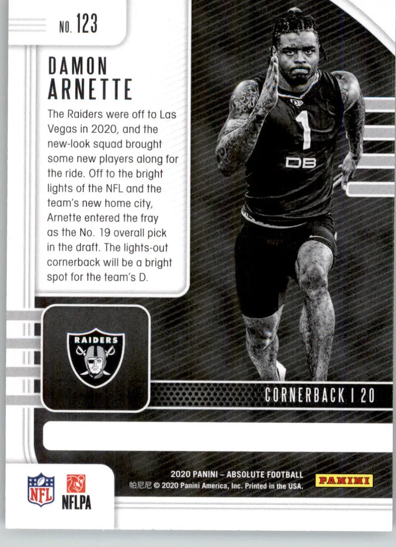 Damon Arnette - 2020 Panini Absolute - #123 - RC Retail Football - Football Card Single