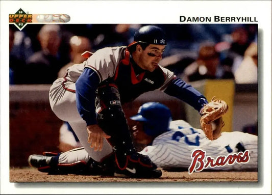 Damon Berryhill 1992 Upper Deck MLB #706 Baseball Card Atlanta Braves - Baseball Card Single