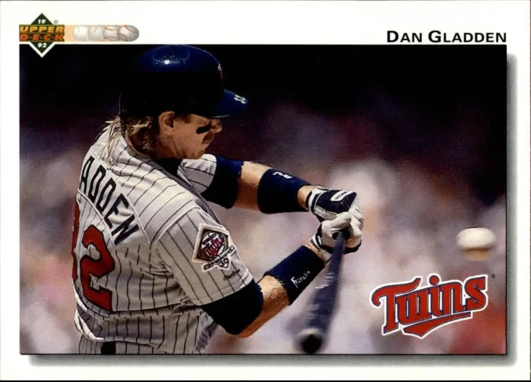 Dan Gladden 1992 Upper Deck MLB #332 Baseball Card Minnesota Twins - Baseball Card Single