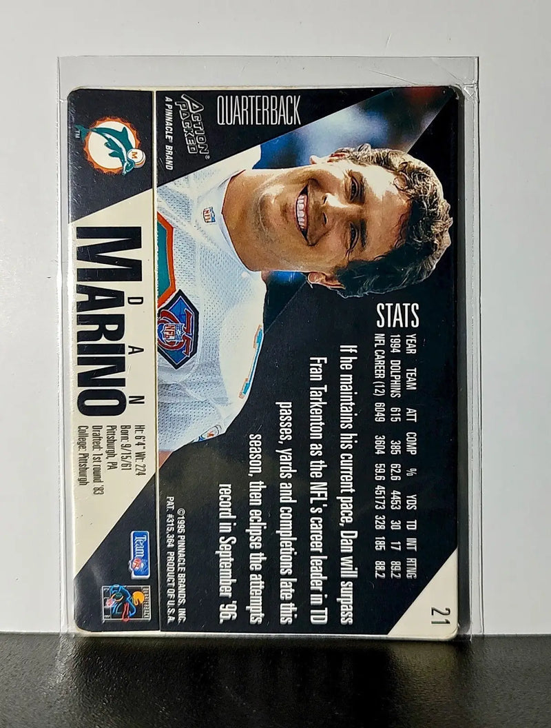 Dan Marino 1995 Pinnacle NFL #21 Card Miami Dolphins - Football Card Single