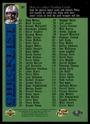 Dan Marino 1997 Collector’s Choice #307 Miami Dolphins - Football Card Single