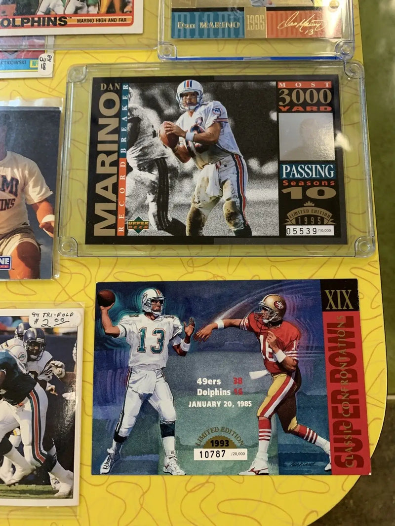 Dan Marino Miami Dolphins Card Lot 350+ NFL Base Inserts UDA Topps Score Fleer - Other