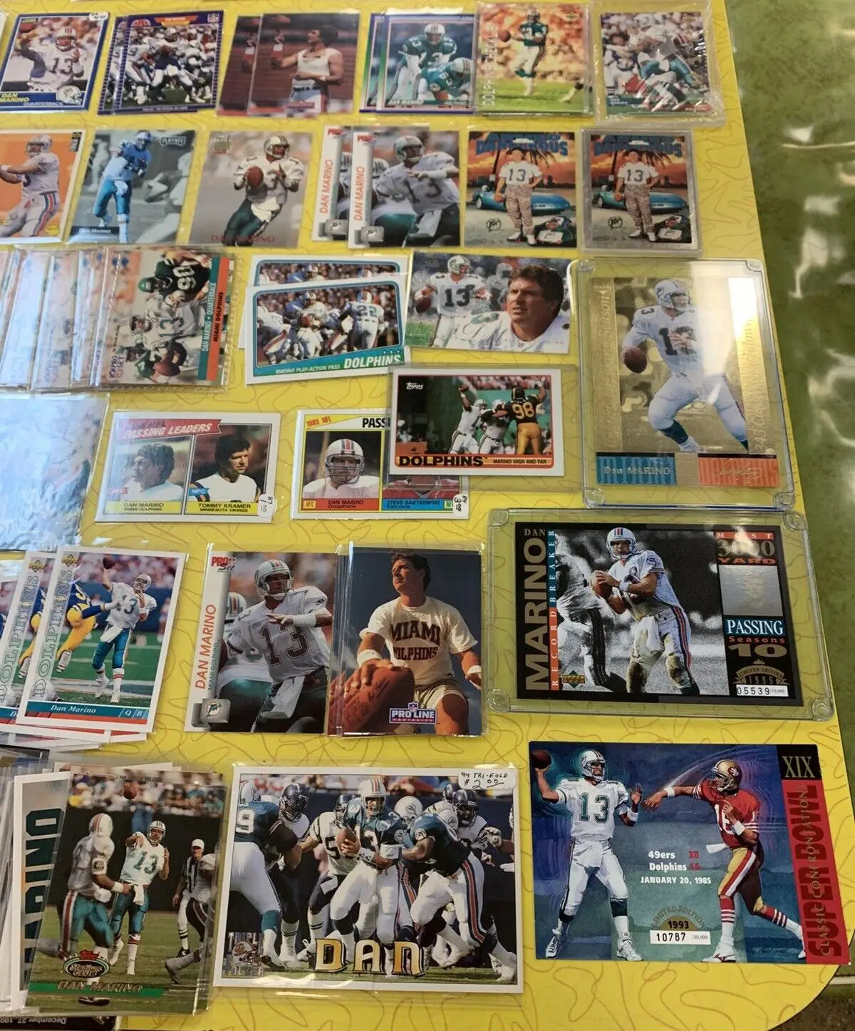 Dan Marino Miami Dolphins Card Lot 350+ NFL Base Inserts UDA Topps Score Fleer - Other