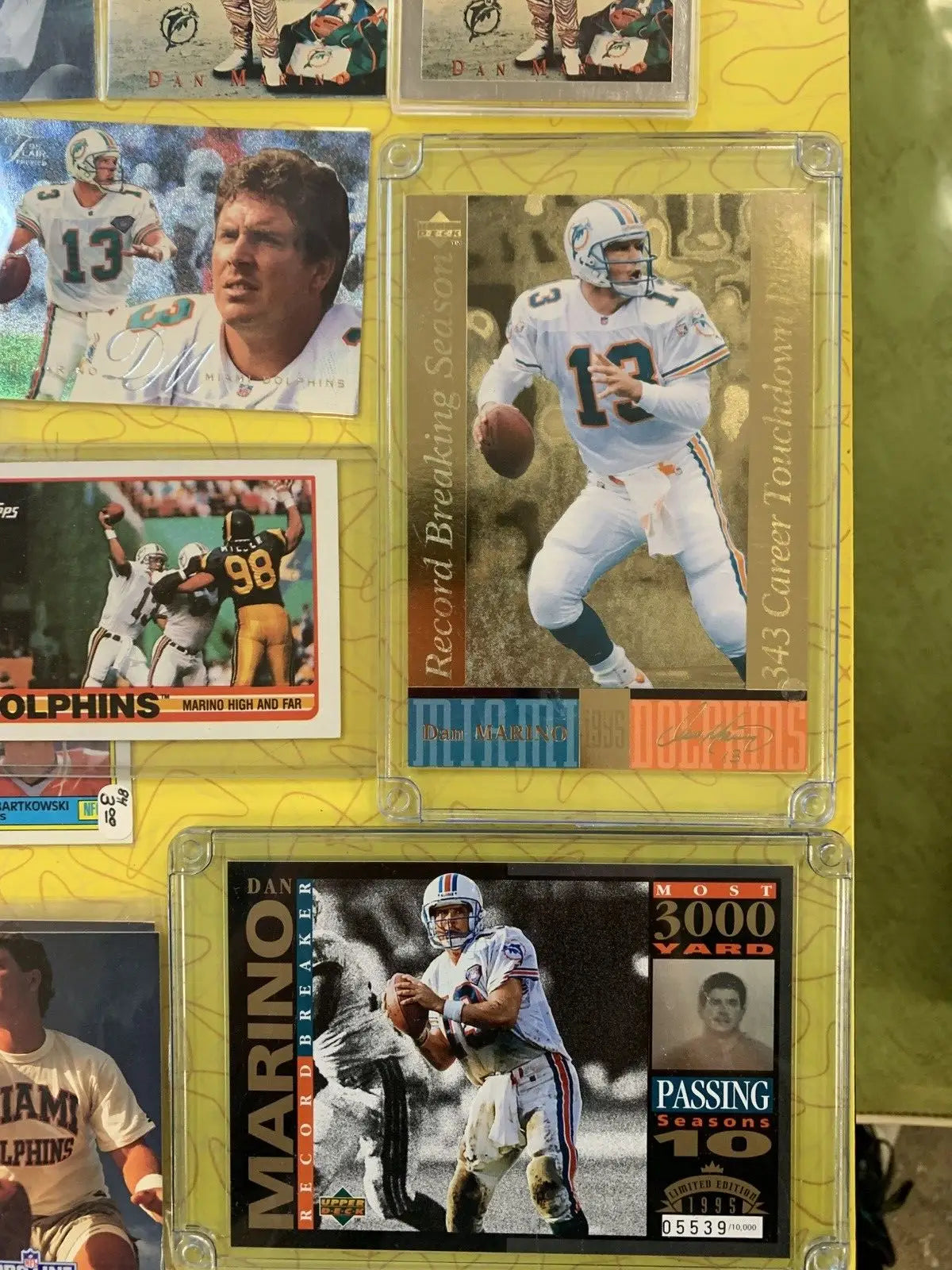 Dan Marino Miami Dolphins Card Lot 350+ NFL Base Inserts UDA Topps Score Fleer - Other