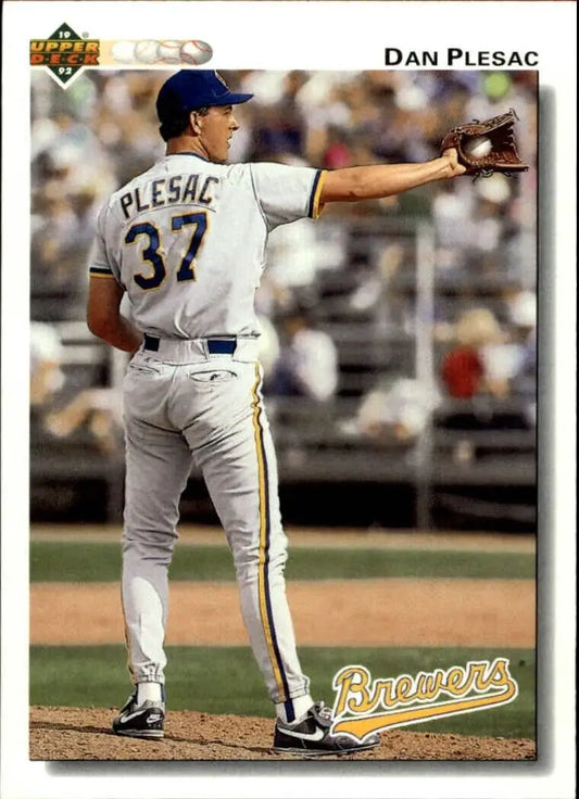 Dan Plesac 1992 Upper Deck MLB #550 Baseball Card Milwaukee Brewers - Baseball Card Single