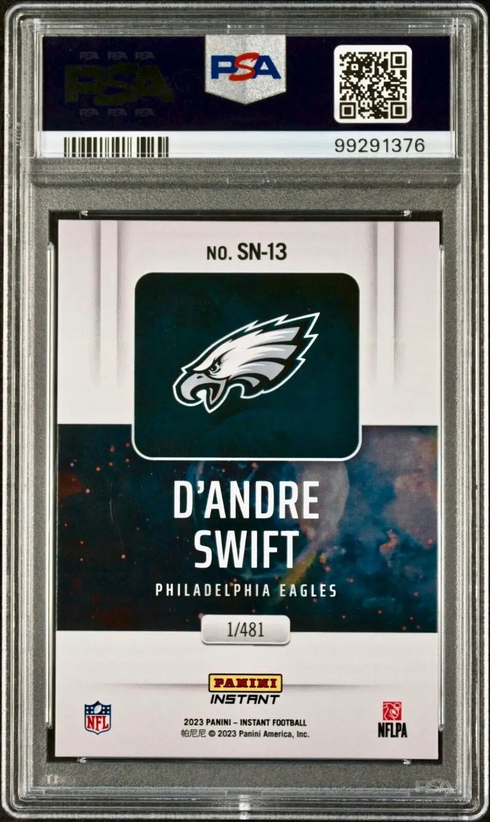 D’Andre Swift 2023 Panini Supernova NFL #SN-13 Football Card PSA 10 Gem Mint - Football Card Single