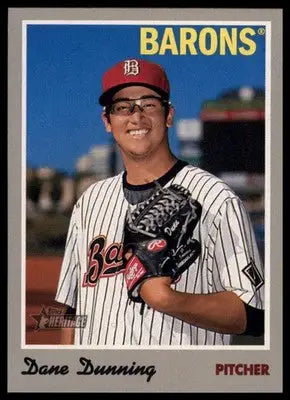 Dane Dunning 2019 Topps Heritage Minor League #41 Birmingham Barons - Baseball Card Single