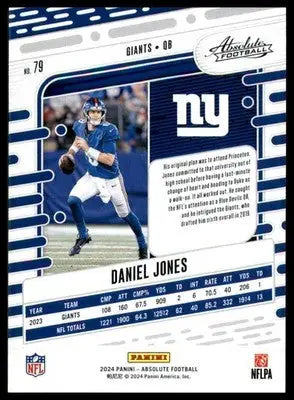 Daniel Jones 2024 Panini Absolute Retail #79 New York Giants - Football Card Single