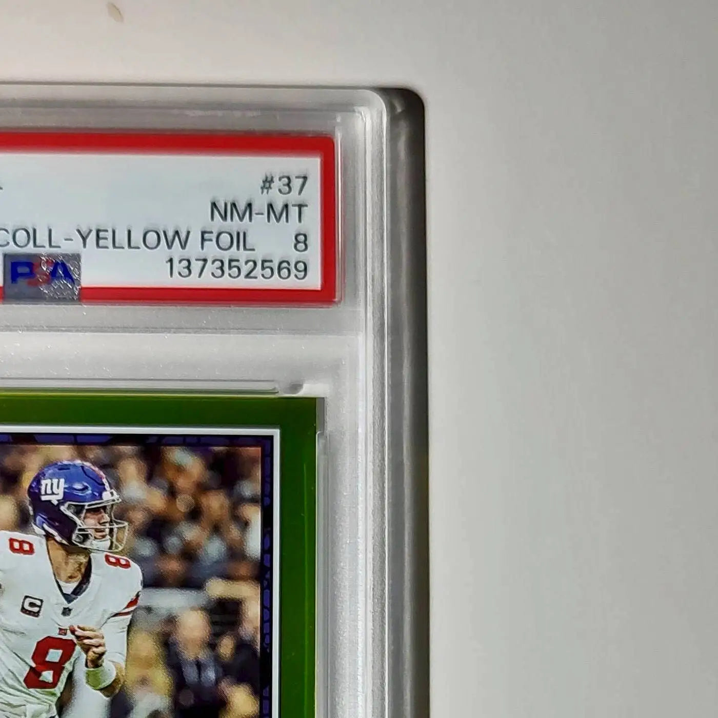 Daniel Jones 2024 Panini Sticker Collection 198/199 #37 Gold Foil PSA 8 NM-MT - Football Card Single