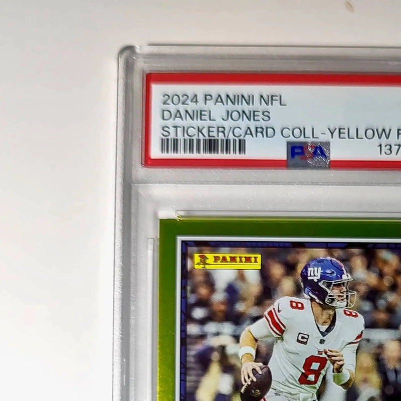 Daniel Jones 2024 Panini Sticker Collection 198/199 #37 Gold Foil PSA 8 NM-MT - Football Card Single