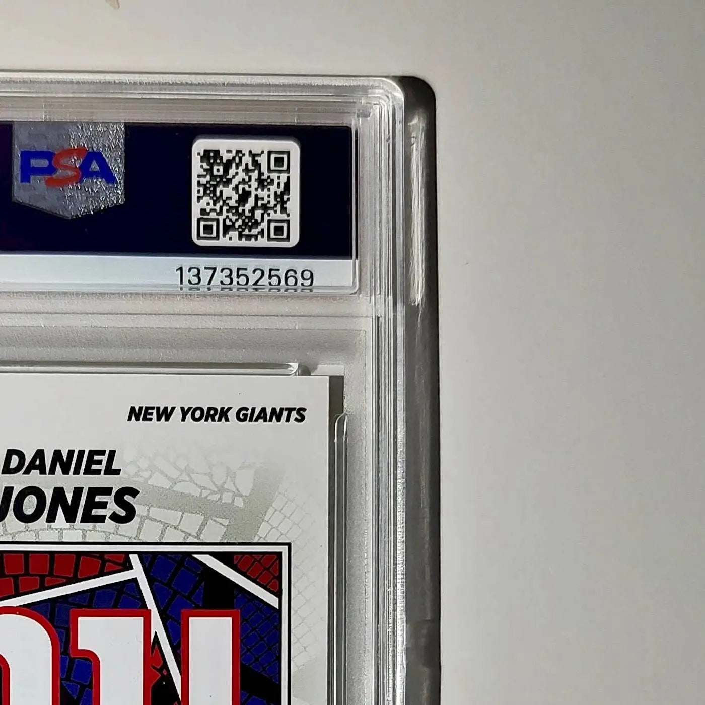 Daniel Jones 2024 Panini Sticker Collection 198/199 #37 Gold Foil PSA 8 NM-MT - Football Card Single