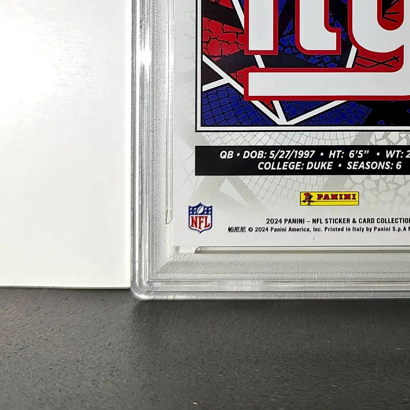 Daniel Jones 2024 Panini Sticker Collection 198/199 #37 Gold Foil PSA 8 NM-MT - Football Card Single