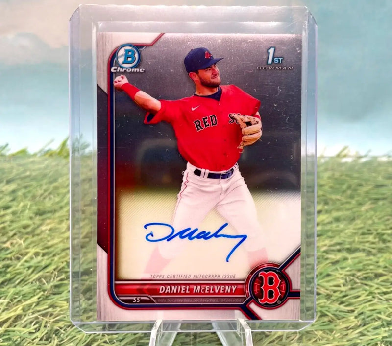 Daniel McElveny -2022 Bowman Chrome 1st Auto- #CPA-DMY -Boston Red Sox - Baseball Card Single
