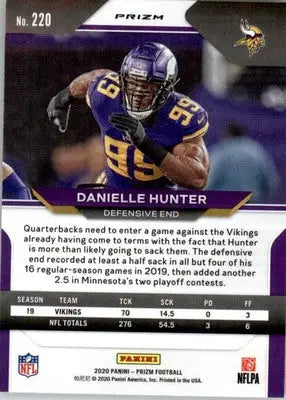 Danielle Hunter - 2020 Panini Prizm - #220 - Prizm Red Ice Football - Football Card Single