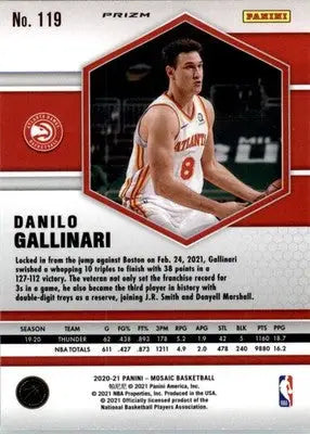 Danilo Gallinari - 2020-21 Panini Mosaic - #119 - Mosaic Camo Pink Basketball - Basketball Card Single
