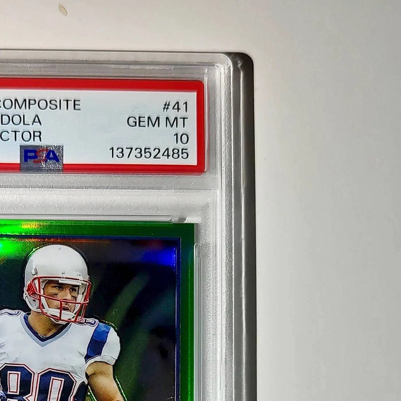 Danny Amendola 2023 Topps Chrome #41 Green Refractor 77/99 PSA 10 Gem Mint