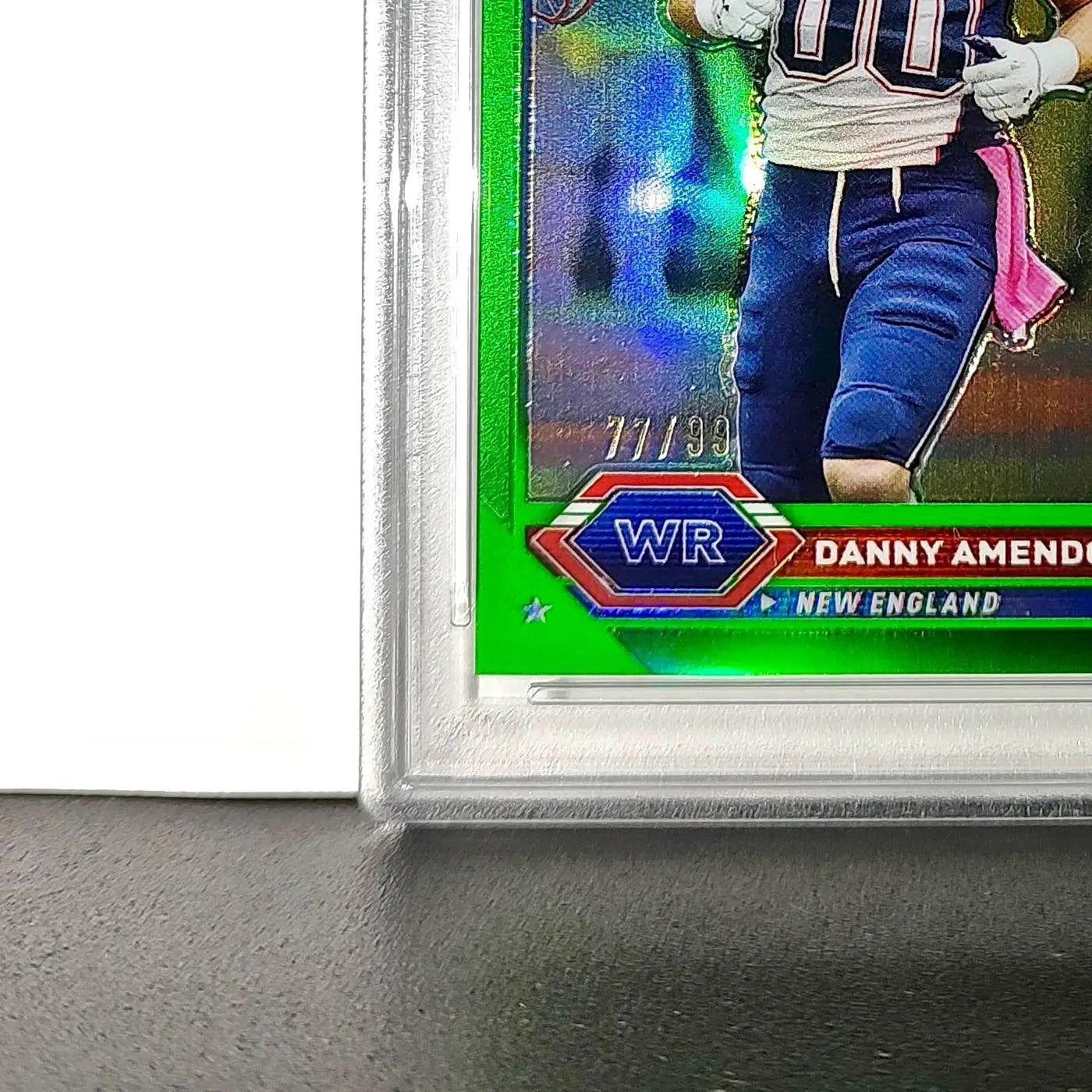 Danny Amendola 2023 Topps Chrome #41 Green Refractor 77/99 PSA 10 Gem Mint