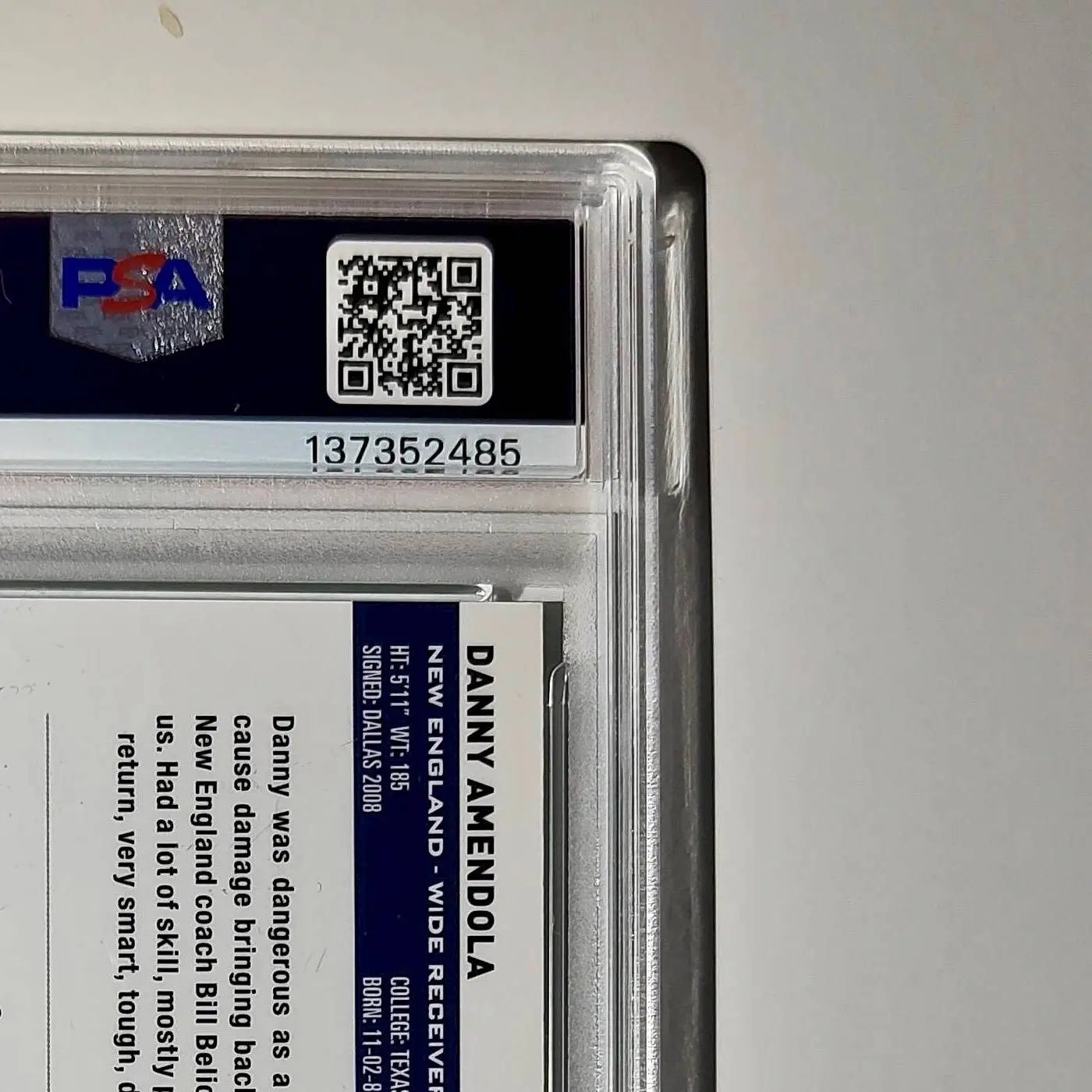 Danny Amendola 2023 Topps Chrome #41 Green Refractor 77/99 PSA 10 Gem Mint
