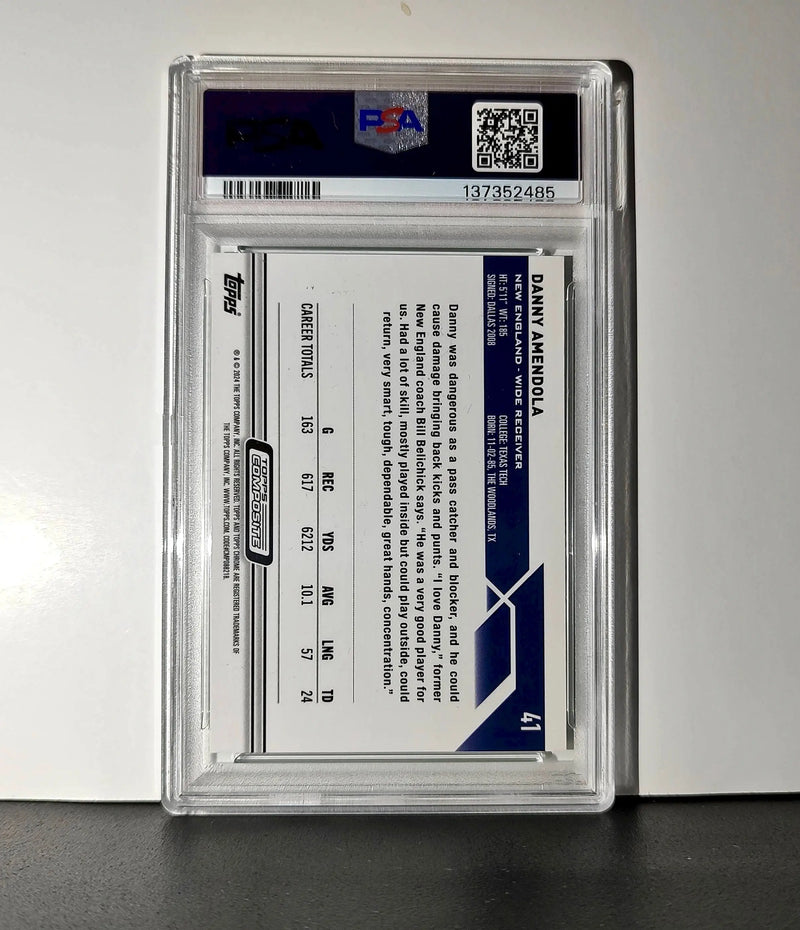 Danny Amendola 2023 Topps Chrome #41 Green Refractor 77/99 PSA 10 Gem Mint