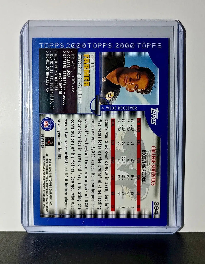 Danny Farmer Rookie 2000 Topps NFL #394 Draft Card Pittsburgh Steelers