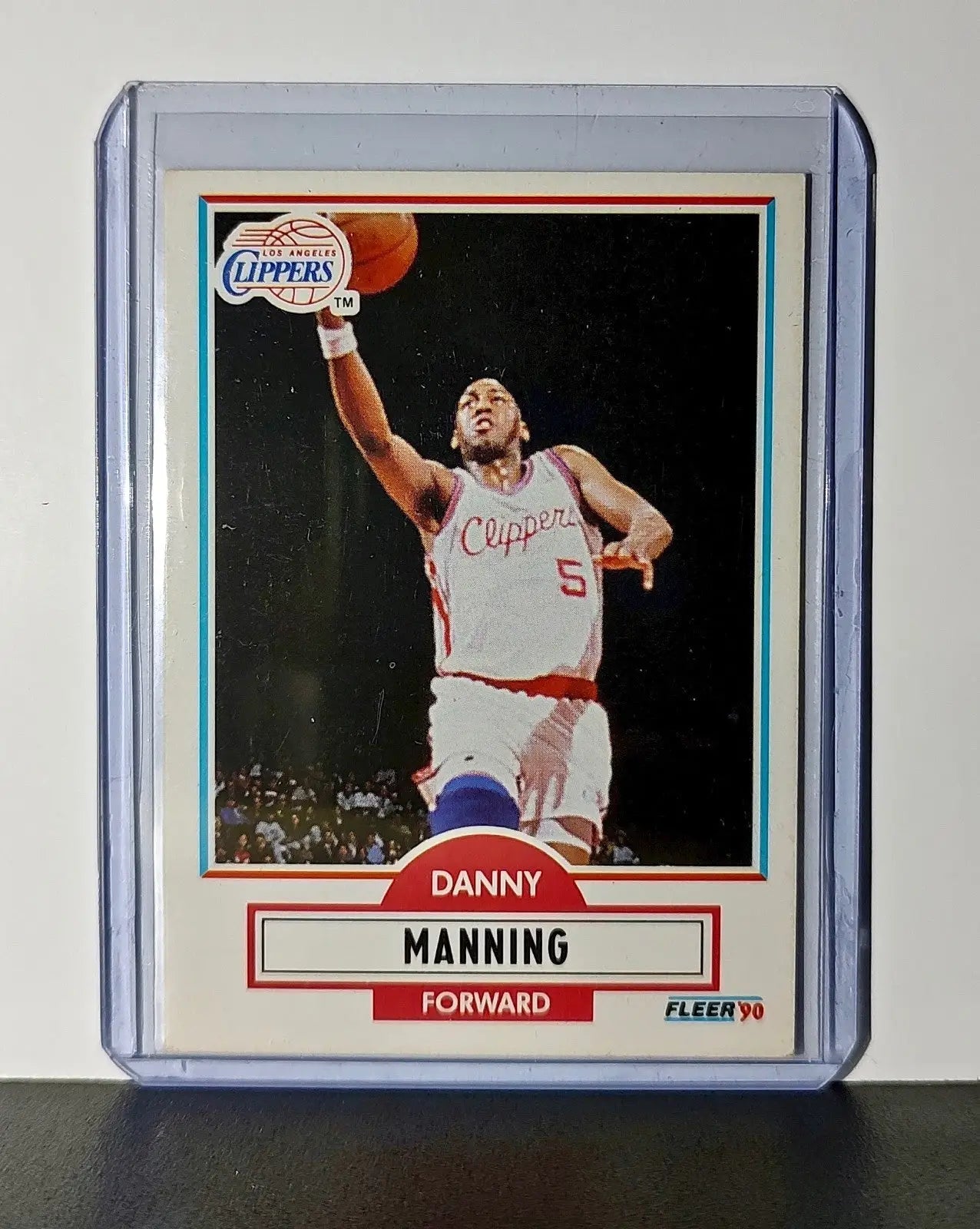 Danny Manning 1990 Fleer NBA #87 Card Los Angeles Clippers - Basketball Card Single